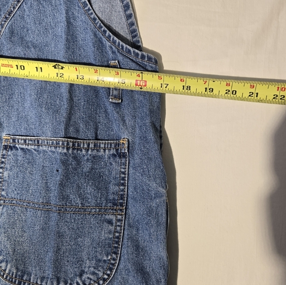Y2K Overalls London London Blue Denim Large 30" Inseam - Picture 10 of 15